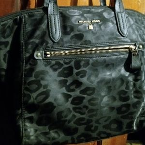 Michael Kors leopard print black bag